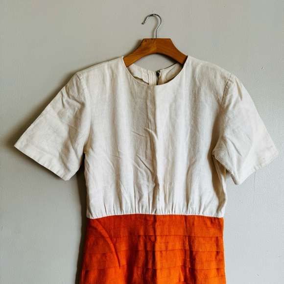 1970’s Vintage Linen Dress - Picture 2 of 6
